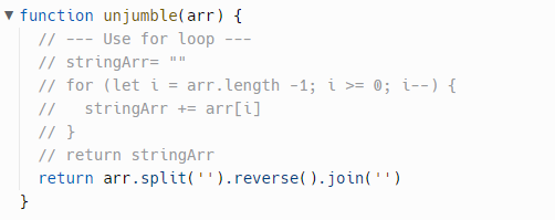 Example of elegent code